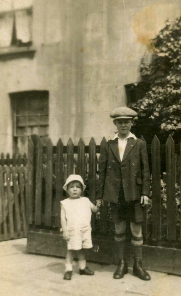 Sid and unknown child at the Cottage